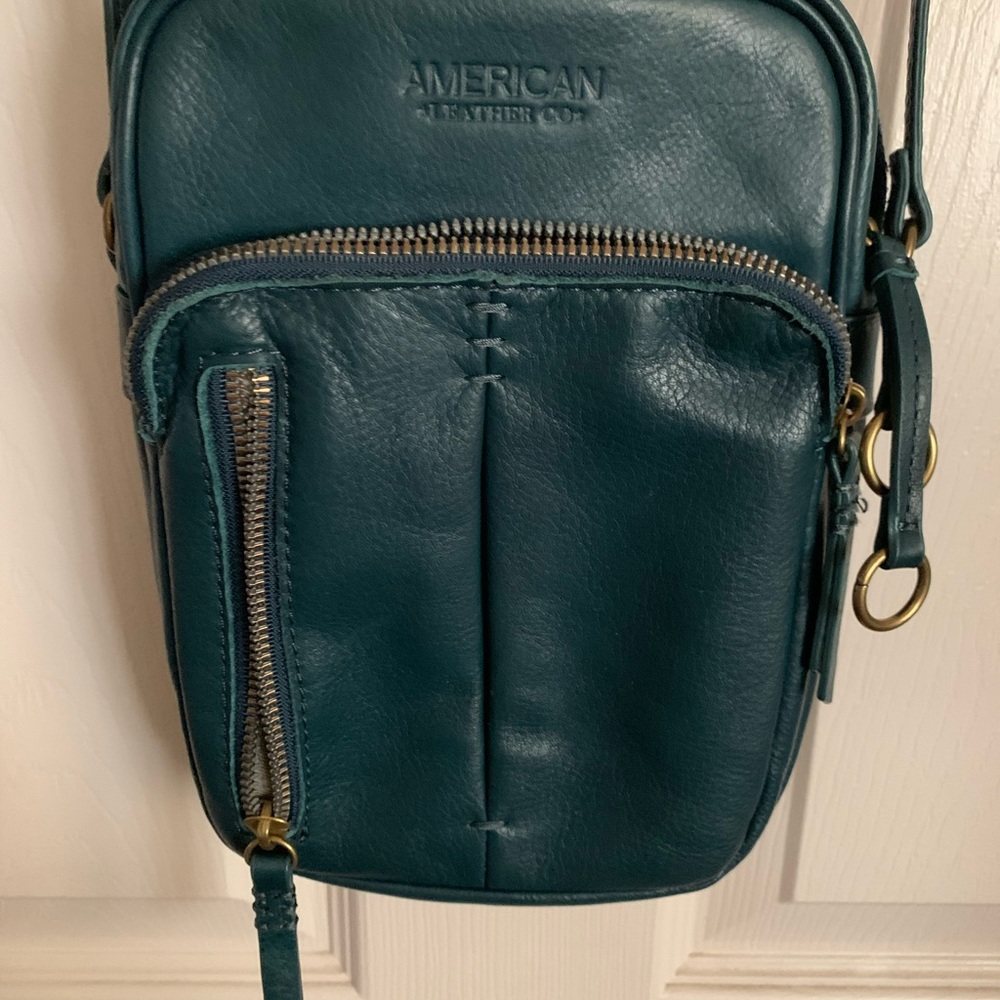 American Leather Co ~ Teal Crossbody Bag